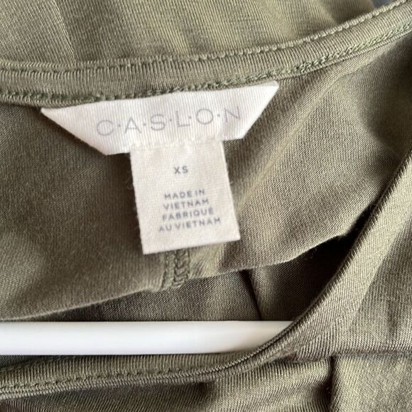 CASLON NORDSTROM TANK DRESS XS GREEN SWING SOFT SORREL READY TO GO EFFORTLESS - Picture 8 of 9